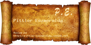 Pittler Eszmeralda névjegykártya